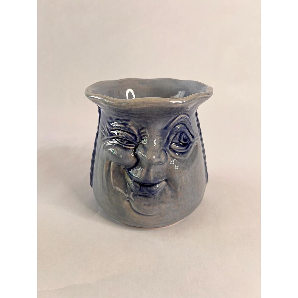 Marzi & Remy Winking Man Vase: Mid-Century West German Pottery